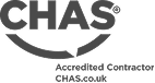 Grey CHAS Accredited Contractor Mark